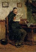 Hugo Wilhelm Kauffmann The daily news oil painting